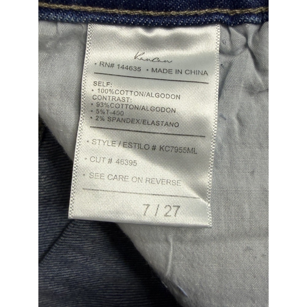 KanCan High Rise Distressed Denim Mom Shorts Women's Size 7/27 Light Wash NWT - Picture 8 of 12